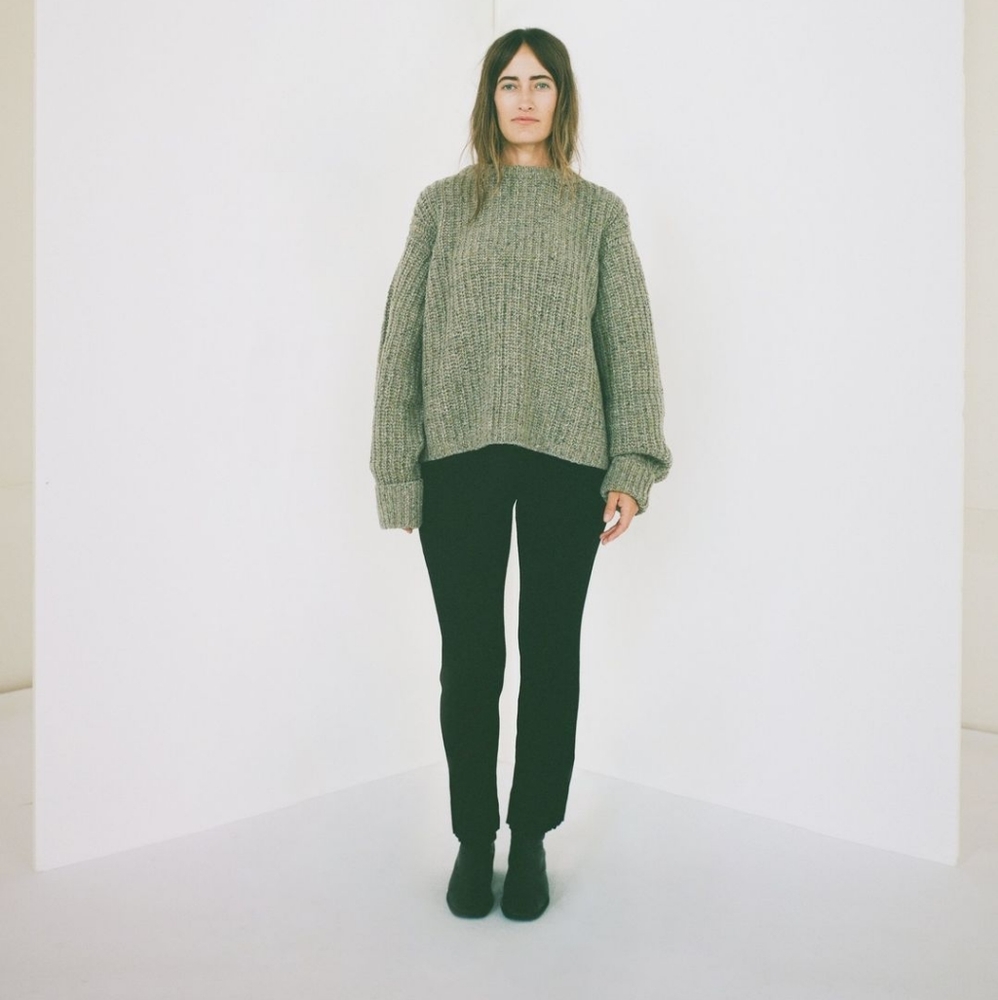 Chunky Lowe Pullover in Moss